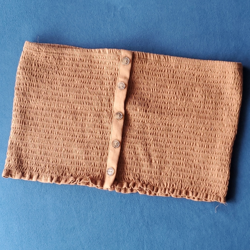 EXPRESS One Eleven Smocked Cropped Tube Top